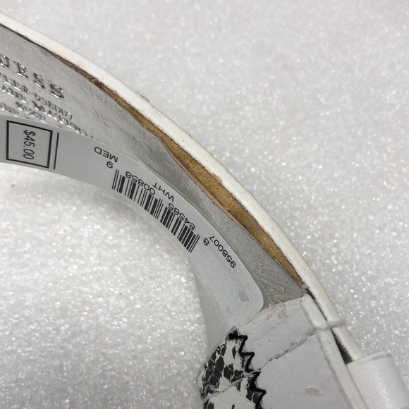 NEW GUESS Los Angeles Belt Y2K Metallic Logo Patchwork Snake Print Stitching - Picture 5 of 11